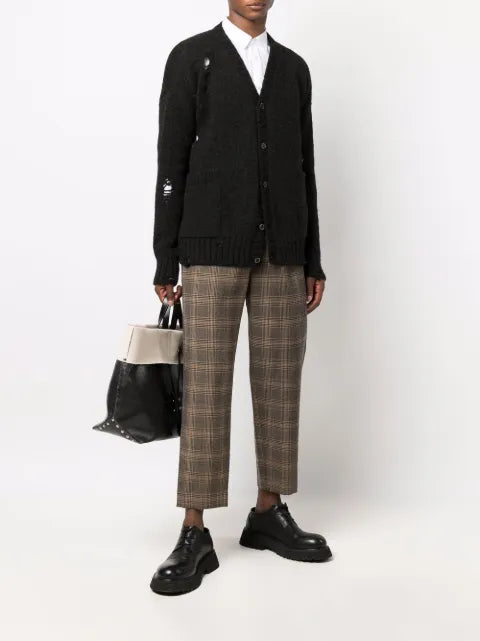 Uma Wang ribbed-knit spread-collar sweater
