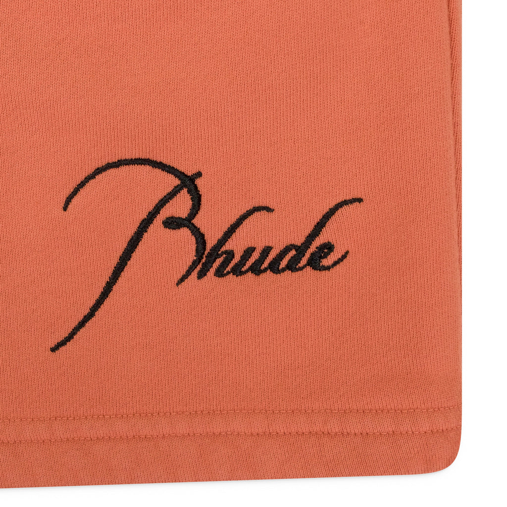 ORANGE SCRIPT LOGO SHORTS