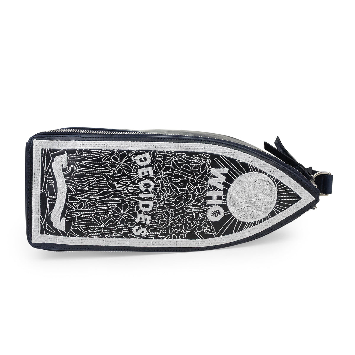 INDIGO EMBROIDERED CROSSBODY BAG