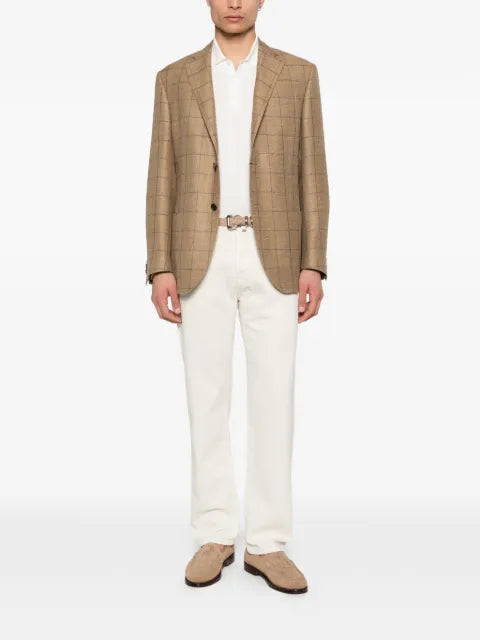 Corneliani checked button jacket