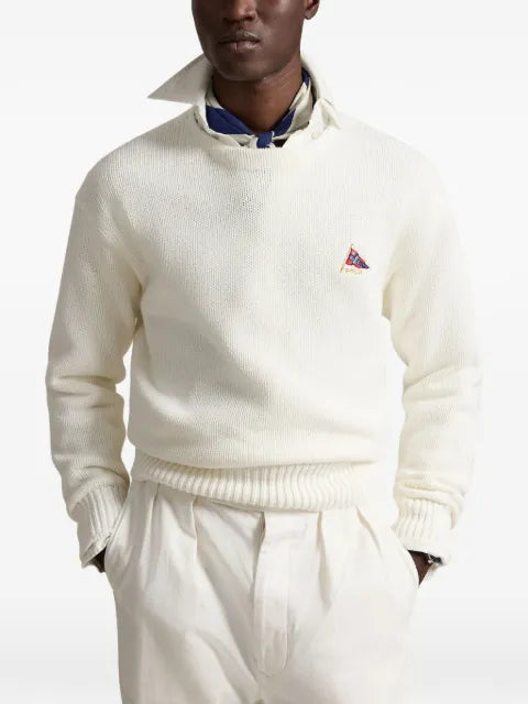 Polo Ralph Lauren logo-embroidered knit sweater