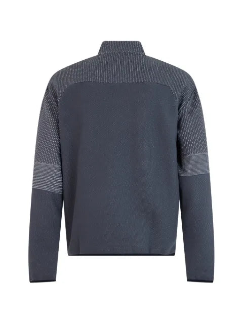 BOSS geometric-pattern quarter-zip sweater