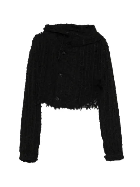 Comme Des Garçons textured raw-edge jacket