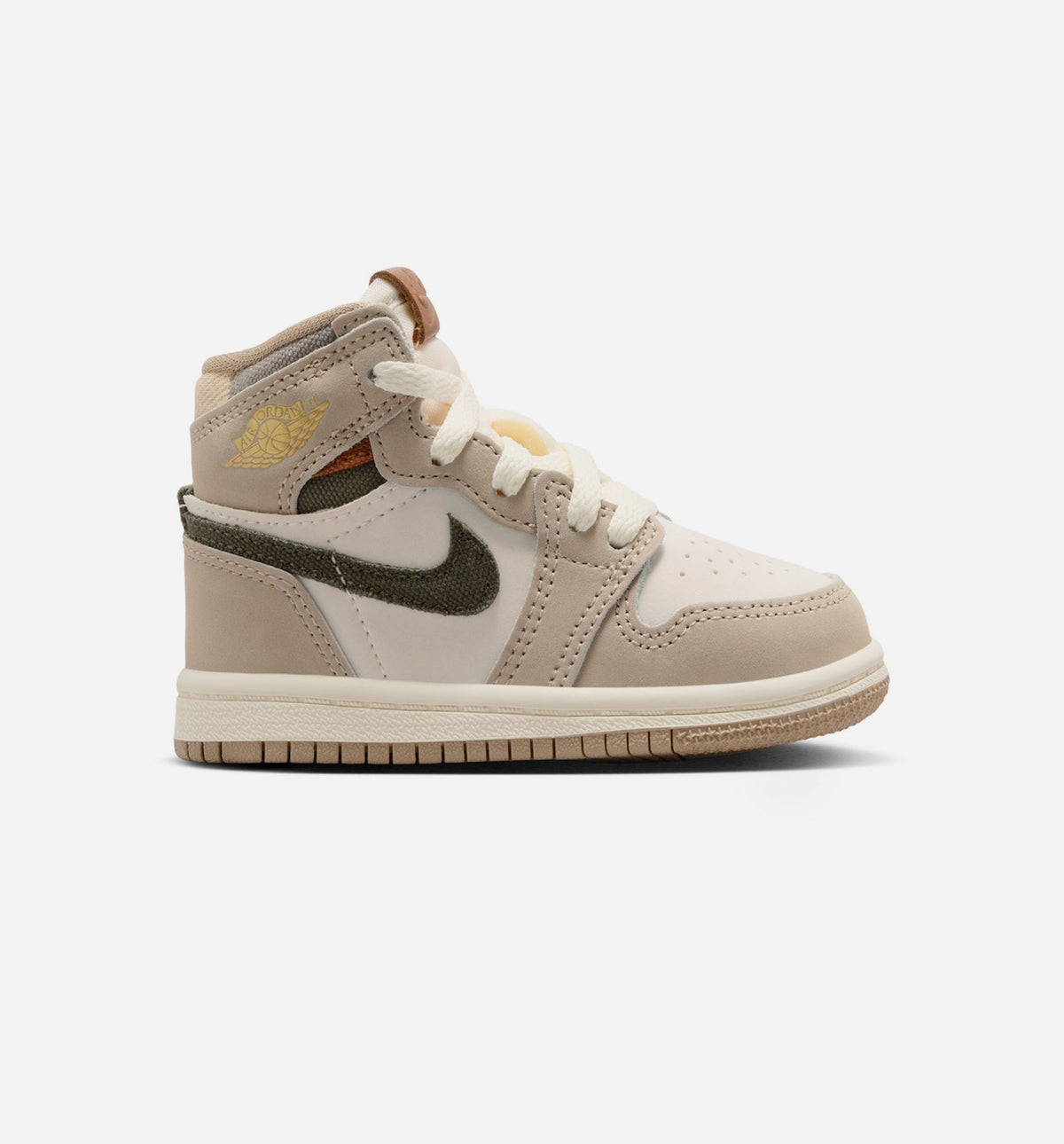 Air Jordan 1 Retro High OG 'Khaki' - Infant/Toddler Lifestyle Sneaker (Khaki/Sail/Coconut Milk/Cargo Khaki)
