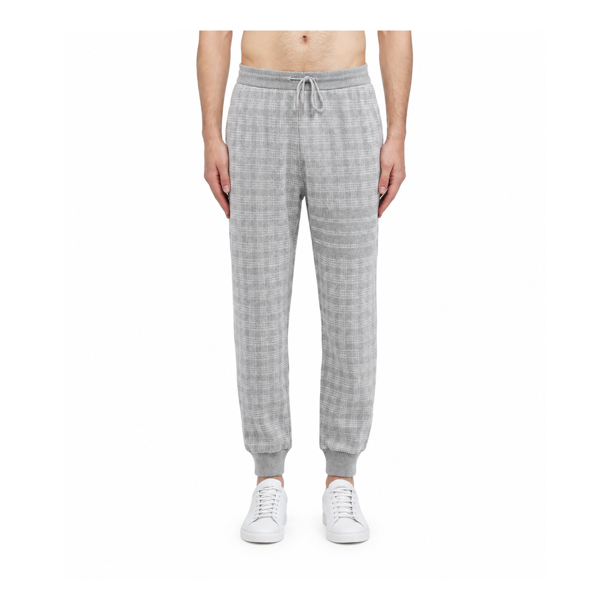 Thom Browne Style Unisex Casual Sweatpants with Signature Four-Bar Detail