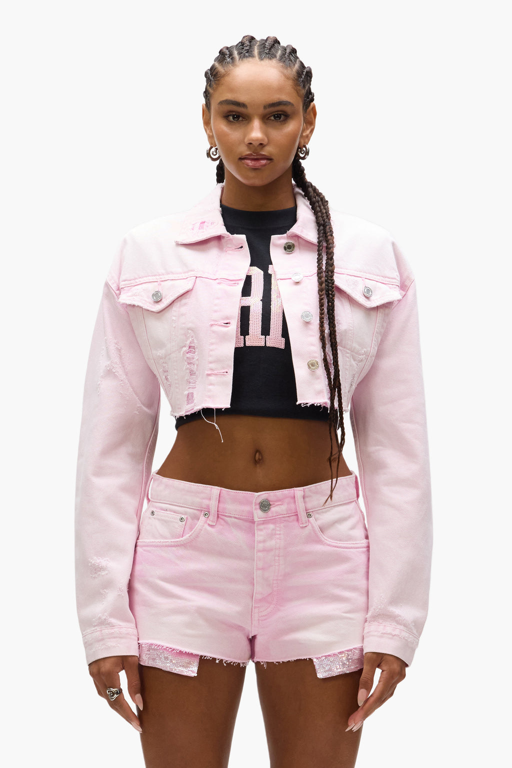 Sequin Cropped Jacket