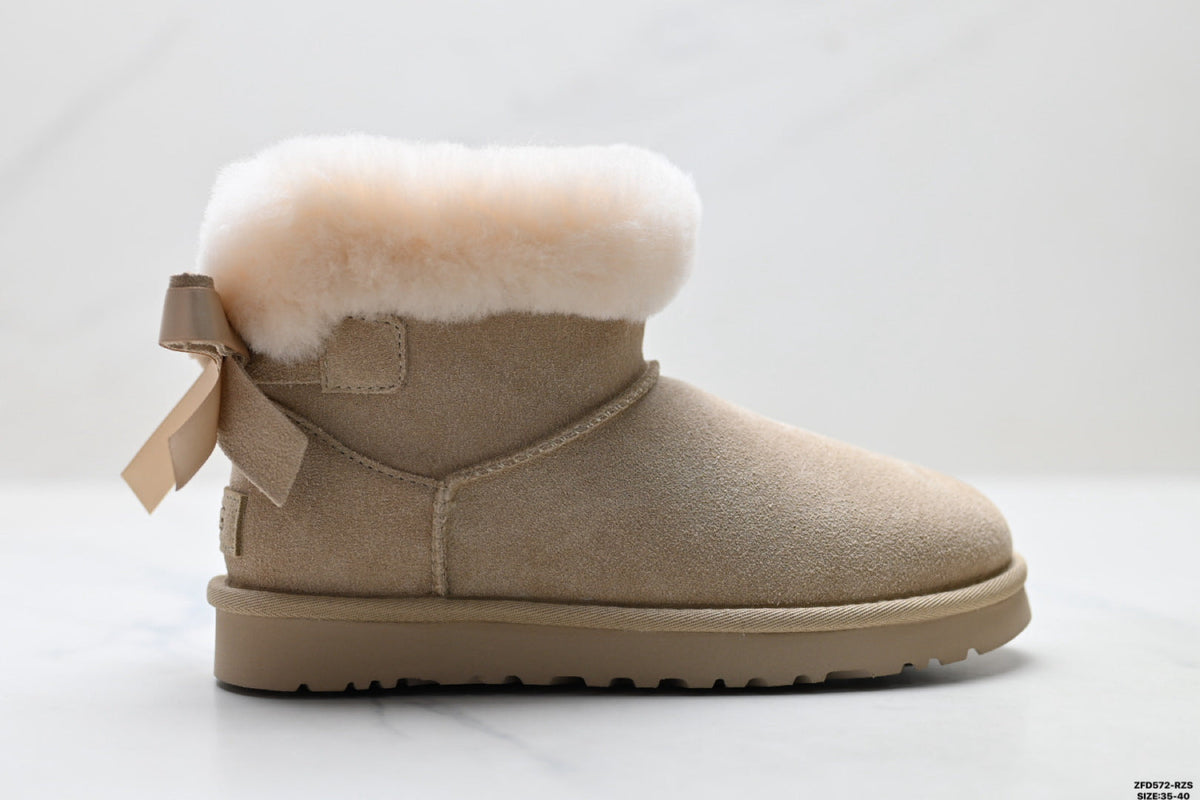 UGG Classic Ultra Mini Bow Ankle Boots