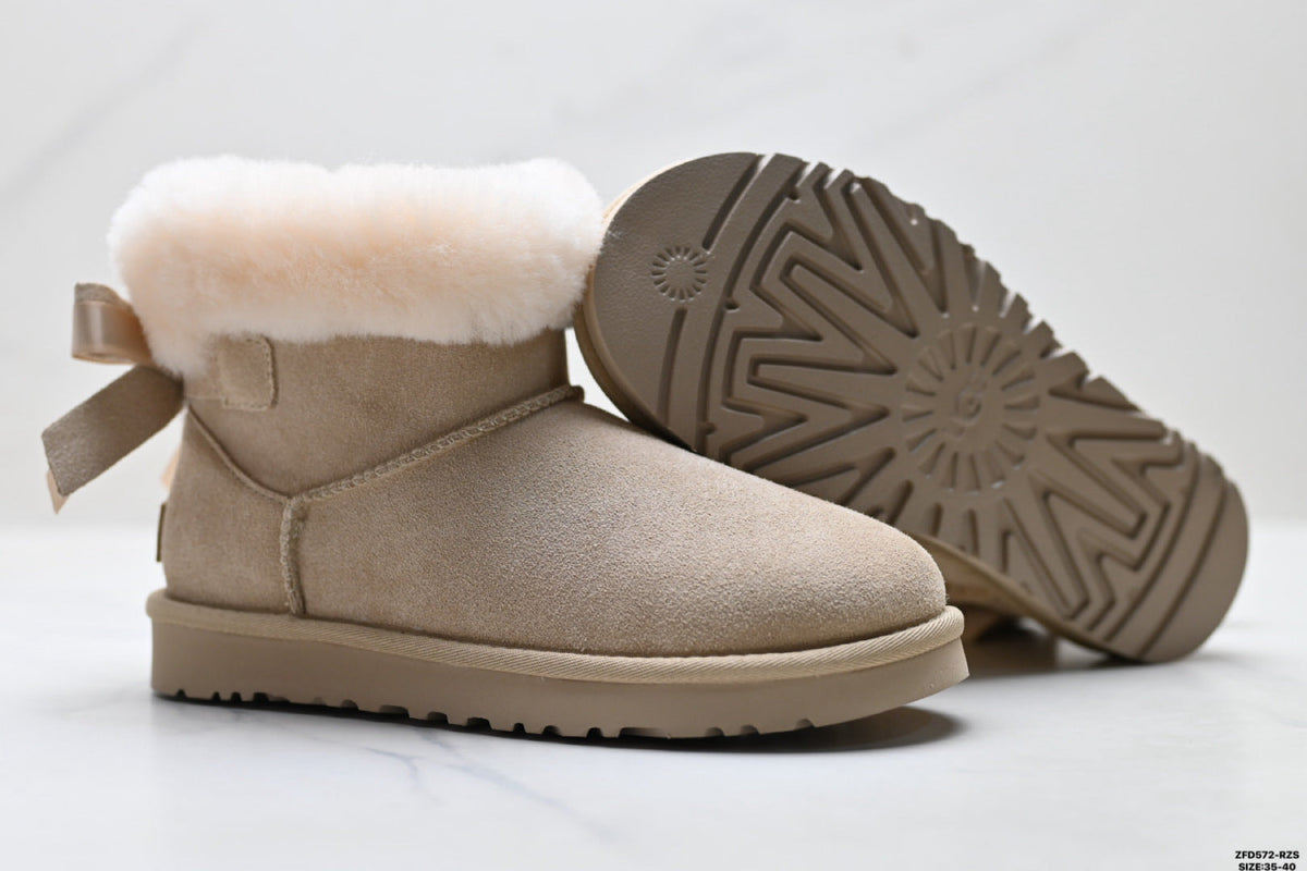 UGG Classic Ultra Mini Bow Ankle Boots