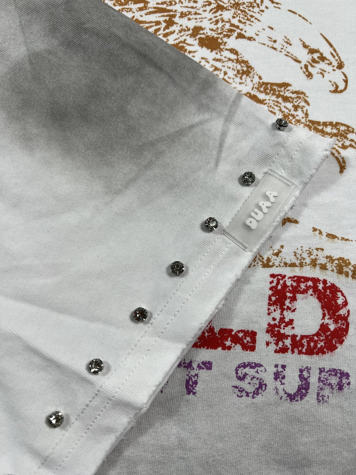 DUAA New Age Studded Graphic T-Shirt