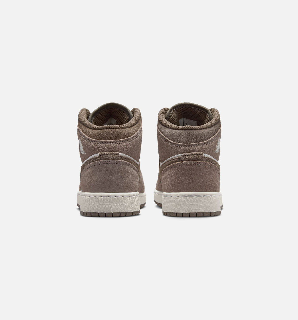 Air Jordan 1 Mid Grade School Lifestyle Shoes - Enigma Stone / Olive Grey / Summit White