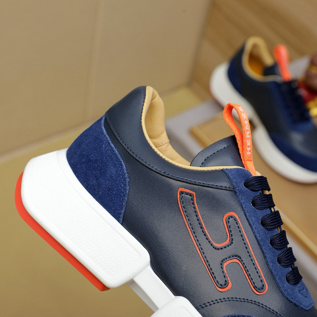 Hermès Men's Color-Block Low-Top Sneakers - Padded Collar